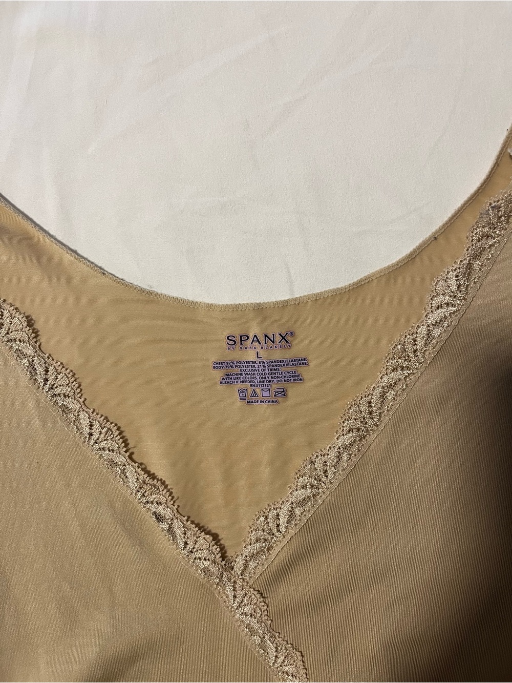 SPANX Tan Shaping Slip Camisole with Lace Trim - Picture 3 of 3